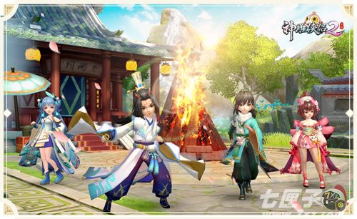 众人齐聚，帮会篝火宴